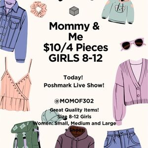 Mommy & Me Girls' 4-Piece Mix (Girls 8-12) - Assorted Pink & Lavender